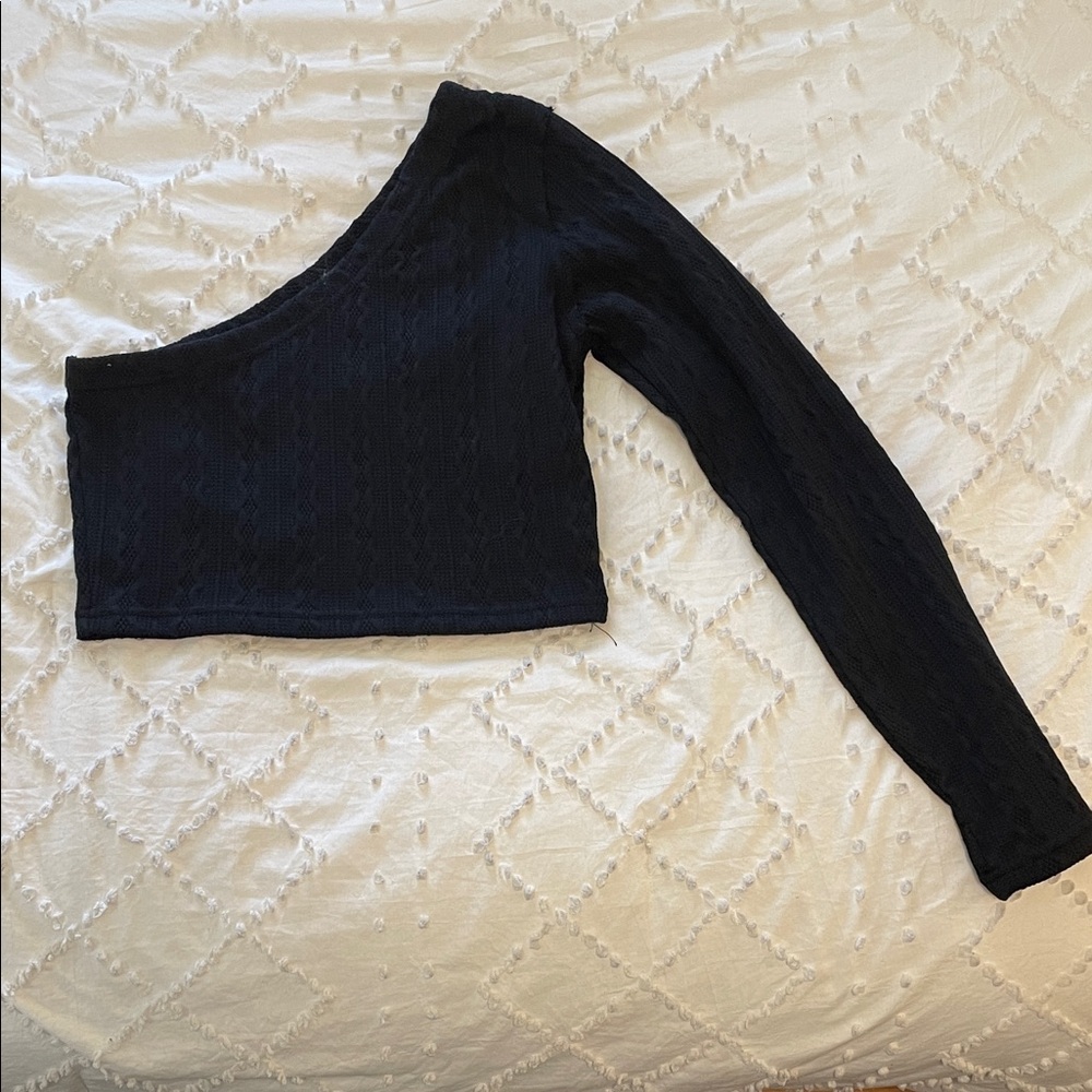POL Off-the-Shoulder Black Sweater nwot large